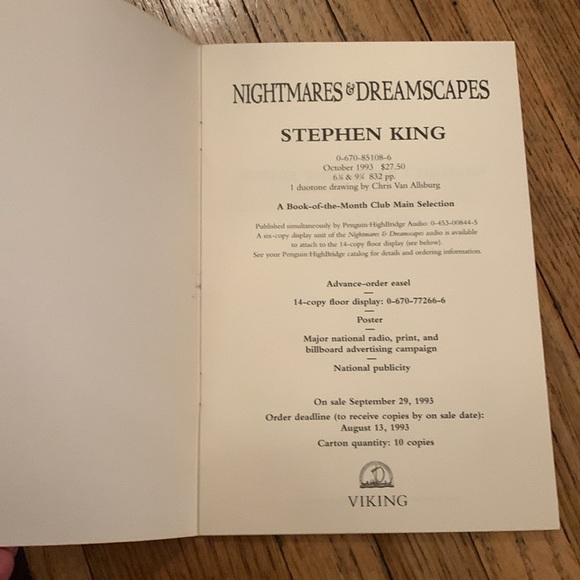 Stephen King Nightmares & Dreamscapes Poster & Promo Booklet Rare - Picture 3 of 11